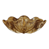 Clear Murano glass bowl with gold powder, 20th century