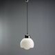Vintage glass and metal pendant light design Italy 1960s-1970s