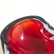 Cendrier rouge et bleu de flavio poli pour seguso, en verre de murano 1960