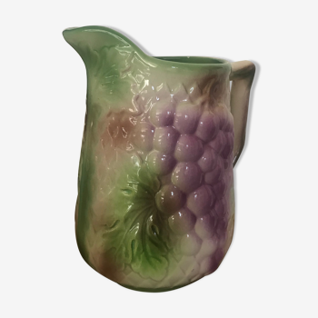 Vintage orangeade pot with embossed grape cluster pattern.