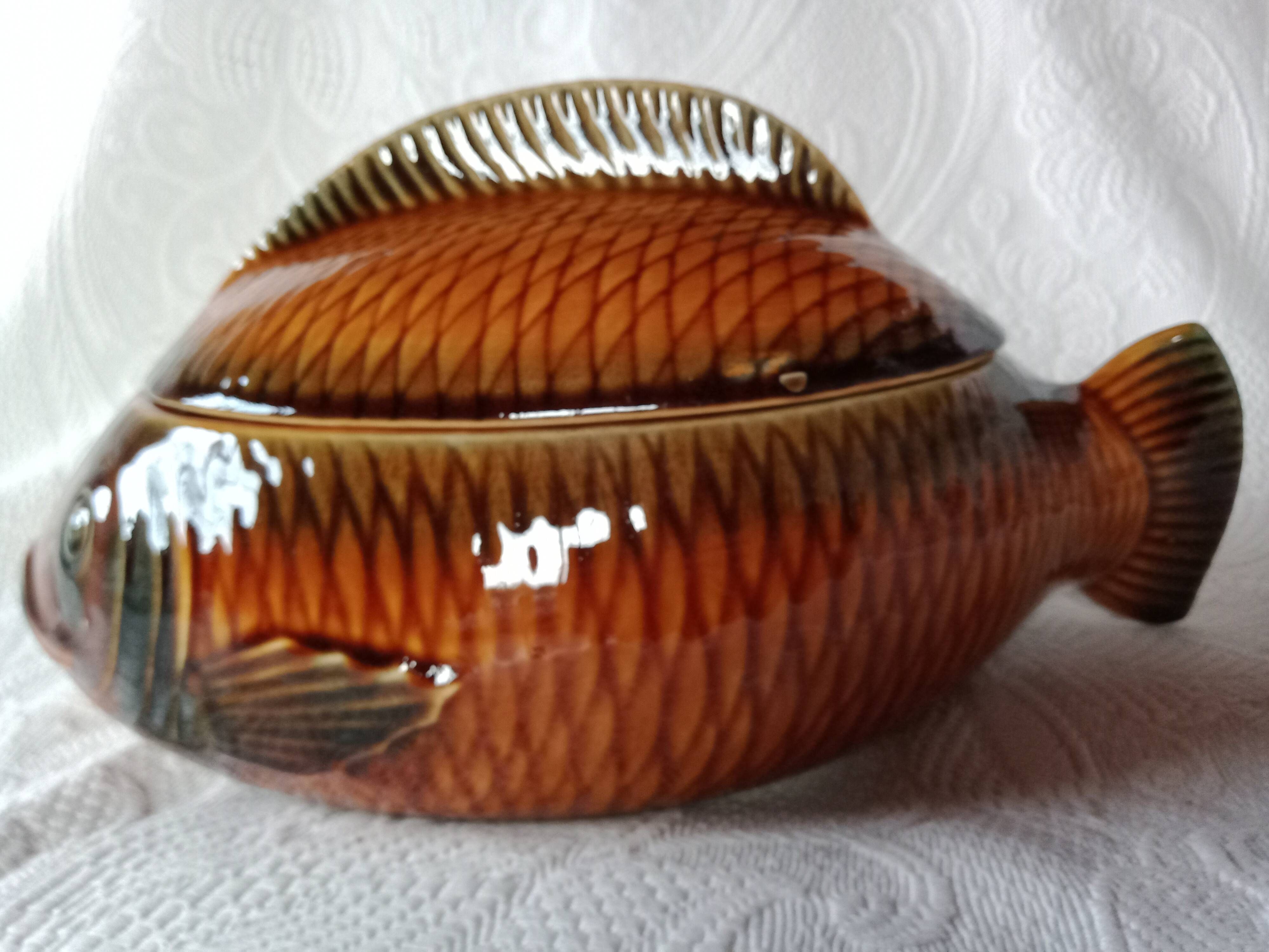 Sarreguemines france vintage fish bouillabaisse soup tureen