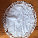 Napperon en coton état neuf crocheté diamètre 29 cm