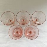 Set de 5 verres rosés