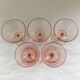 Set of 5 rosé glasses