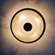 Mid-century ceiling light in brass and white opaline, 1950s