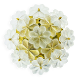 Mid-Century Floral Murano Glass Flush Mount by Ernst Palme for Palwa, Germany, 1960s