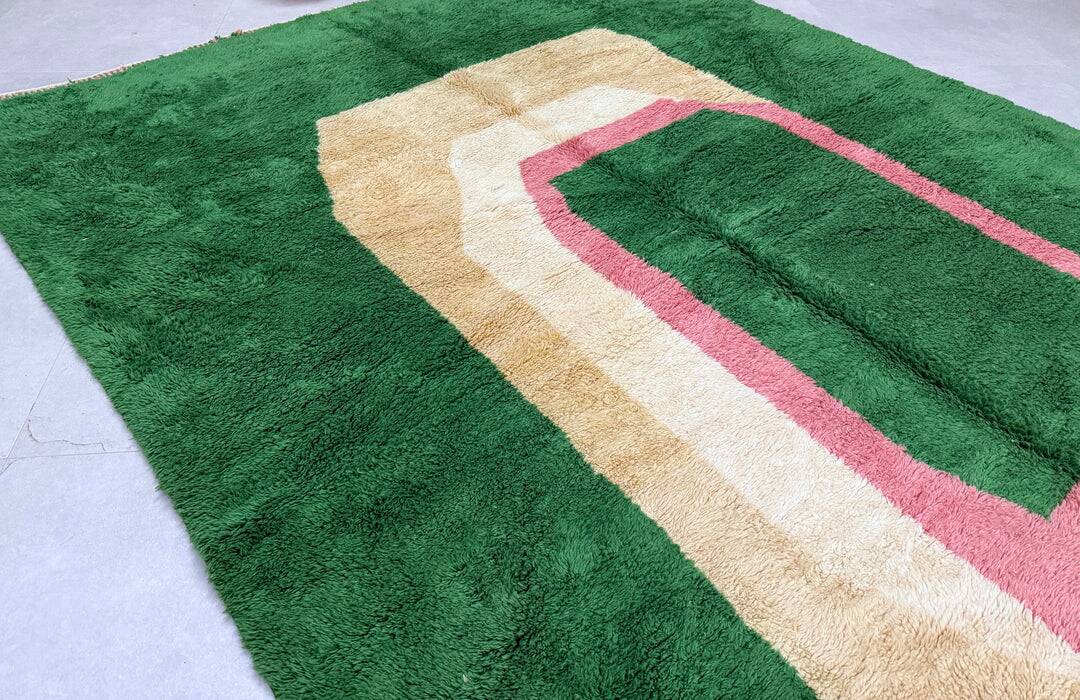 Custom green Moroccan rug 2.5/1.6