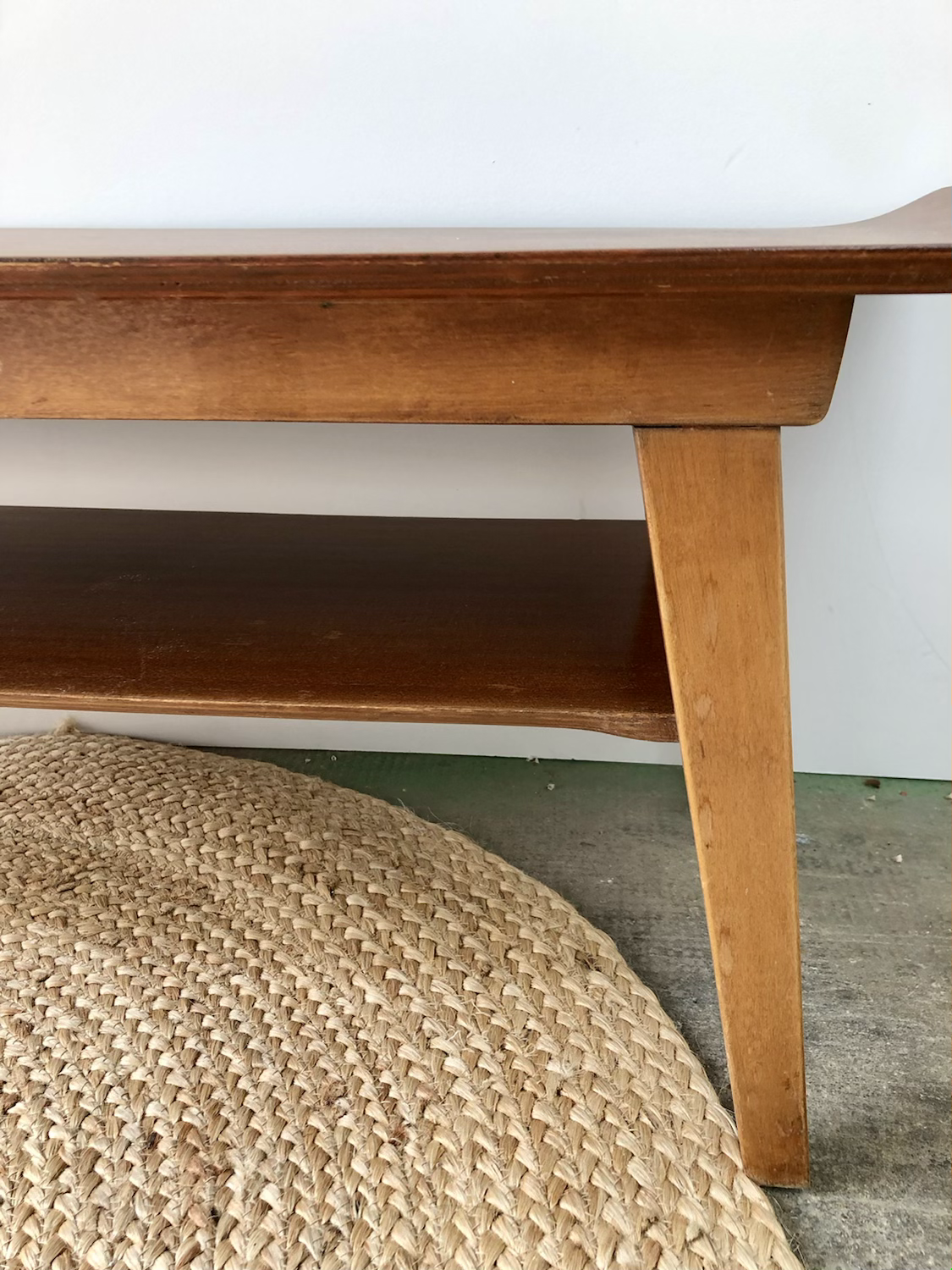 Scandinavian coffee table curved edges