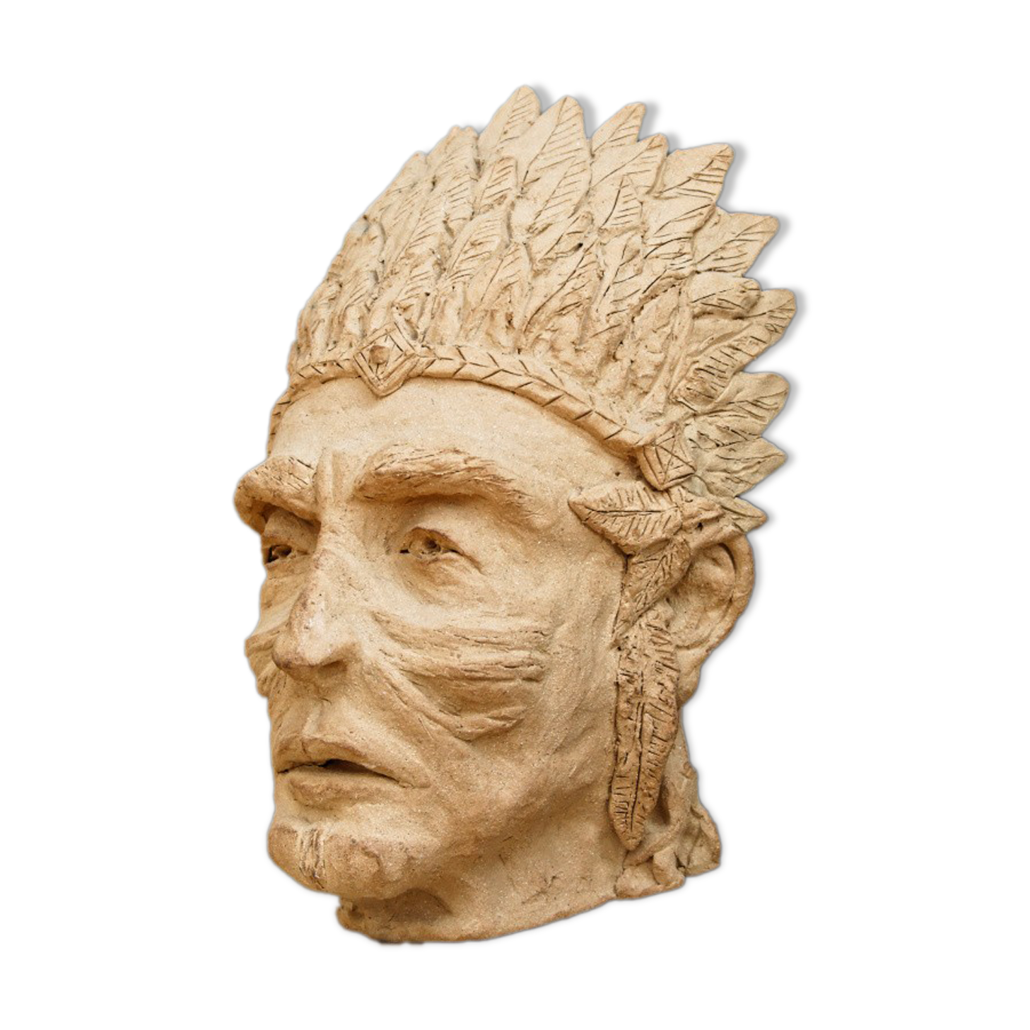 Terracotta Indian mask