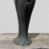 Art nouveau pewter vase 1900 signed
