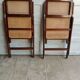 Vintage folding cane and wood chairs