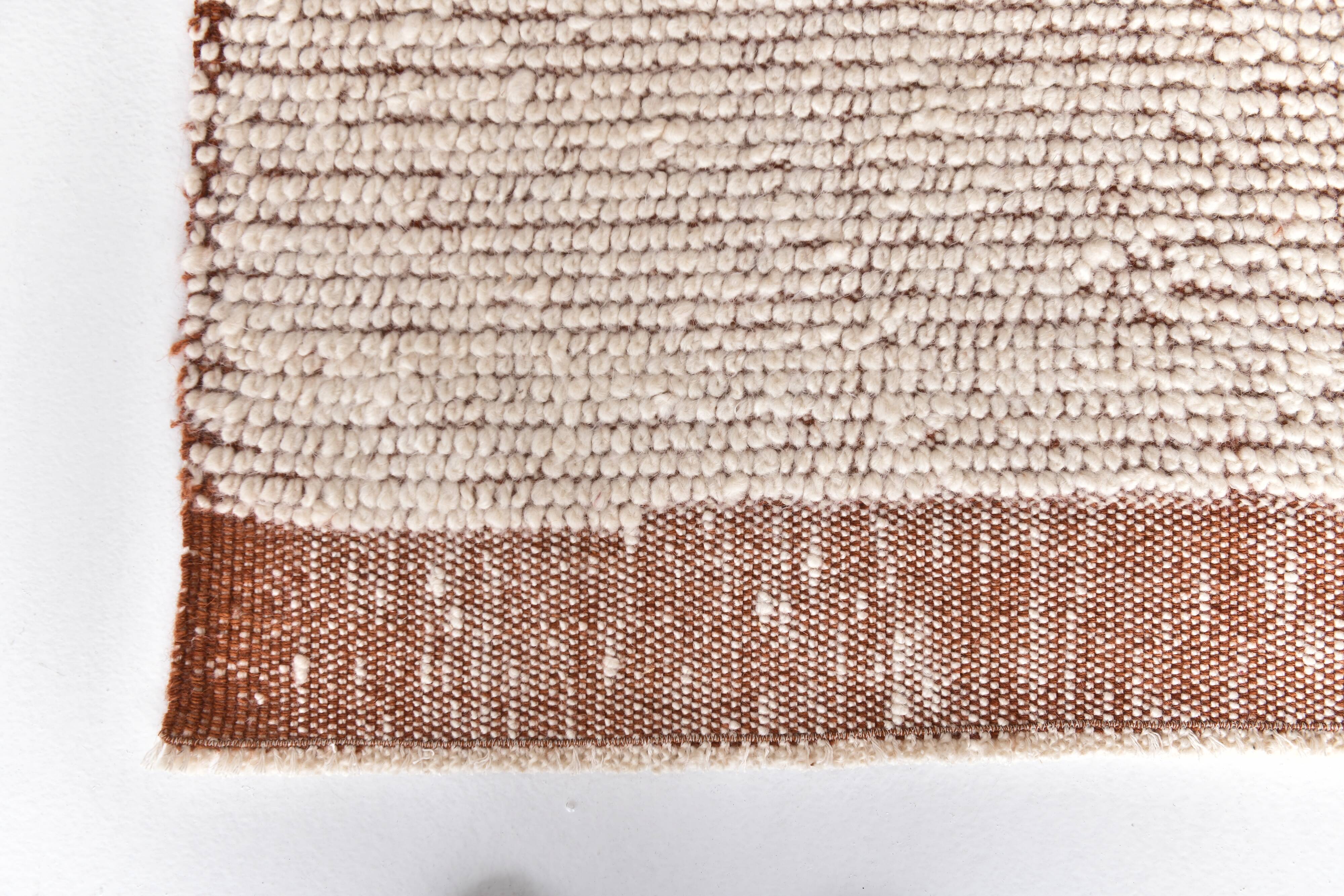 7x9 Terracotta White Turkish Vintage Rug 205x291Cm SK 242886