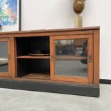 Enfilade de métier XXL chêne portes vitrées