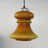 Paire de suspensions vintage en verre opalin années 1960