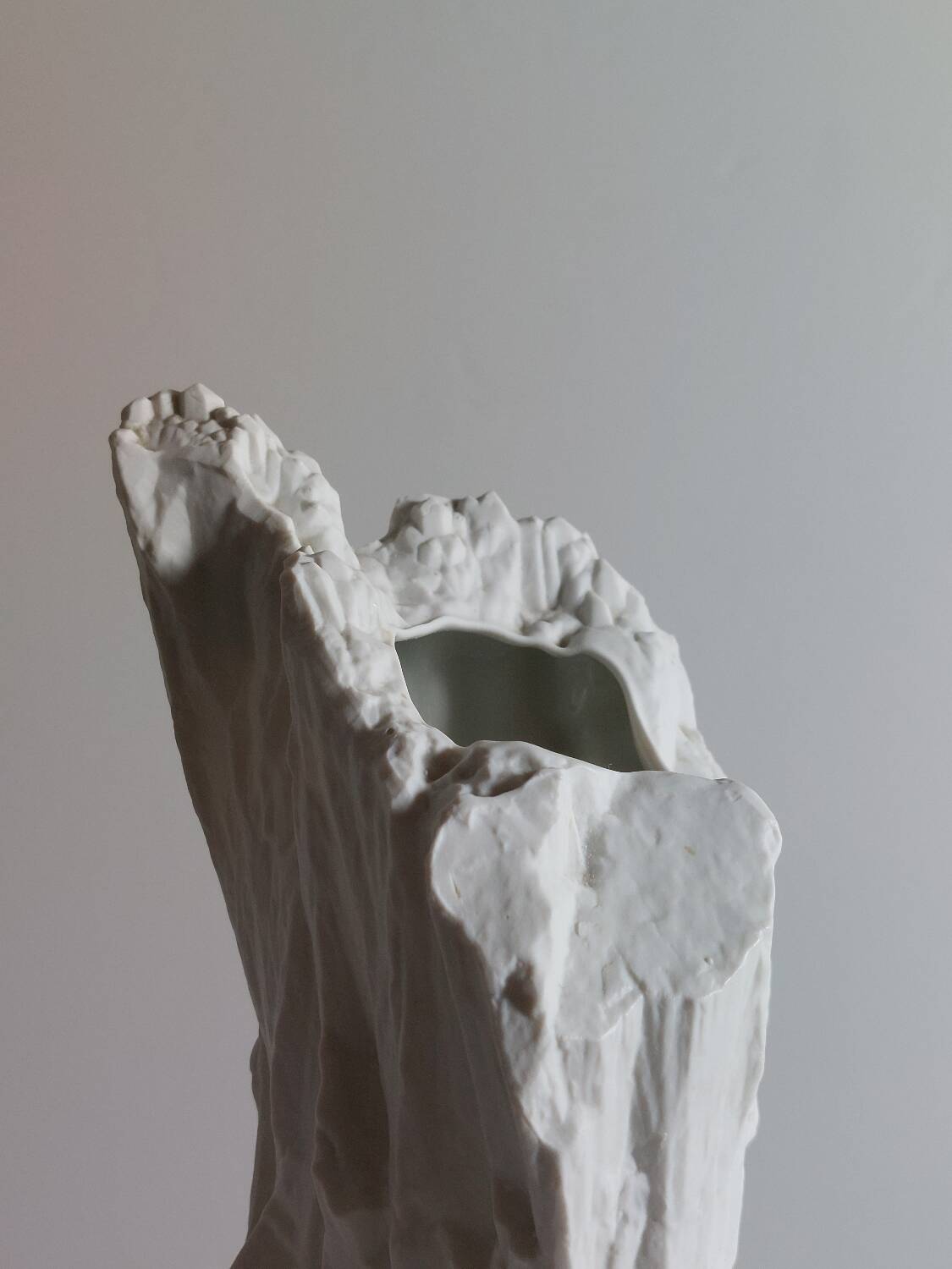 Biscuit porcelain vase, mid-20th century