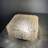 Amber moulded glass ceiling lighten circa 1960