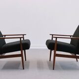 Fauteuil Henryk Lis en boucle noire 1960