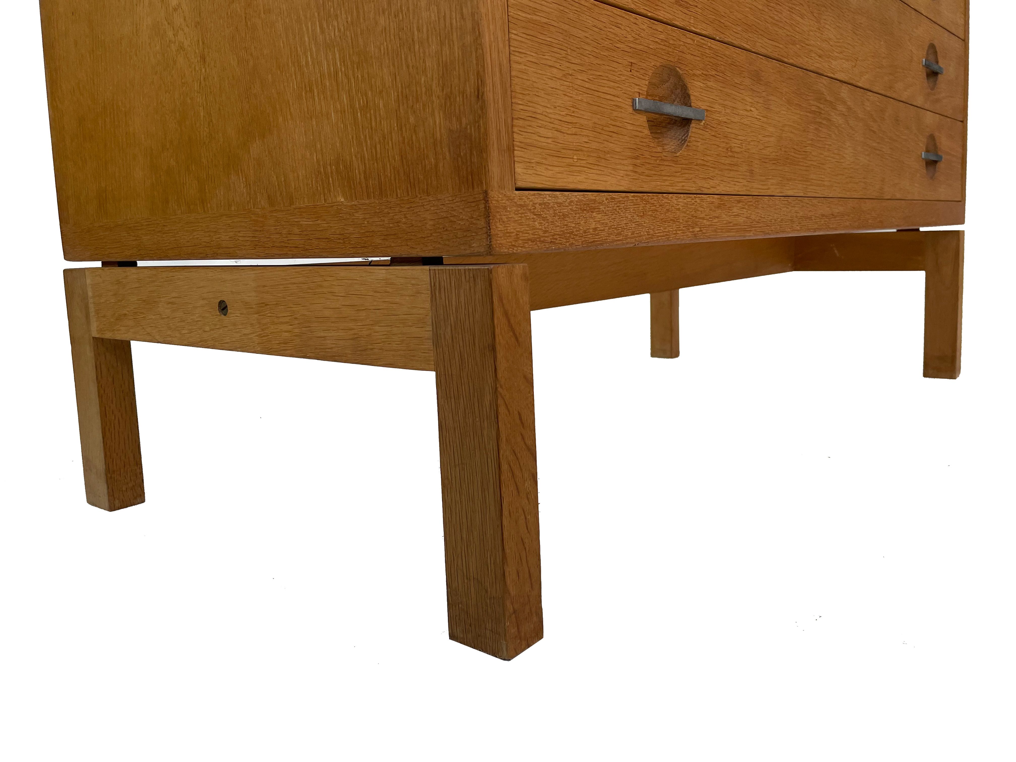 Hans J Wegner oak chest of drawers for RY Møbler, Denmark 60