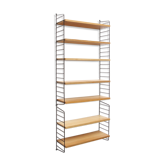 1960s wall unit in ash 7 shelves, Nisse Strinning