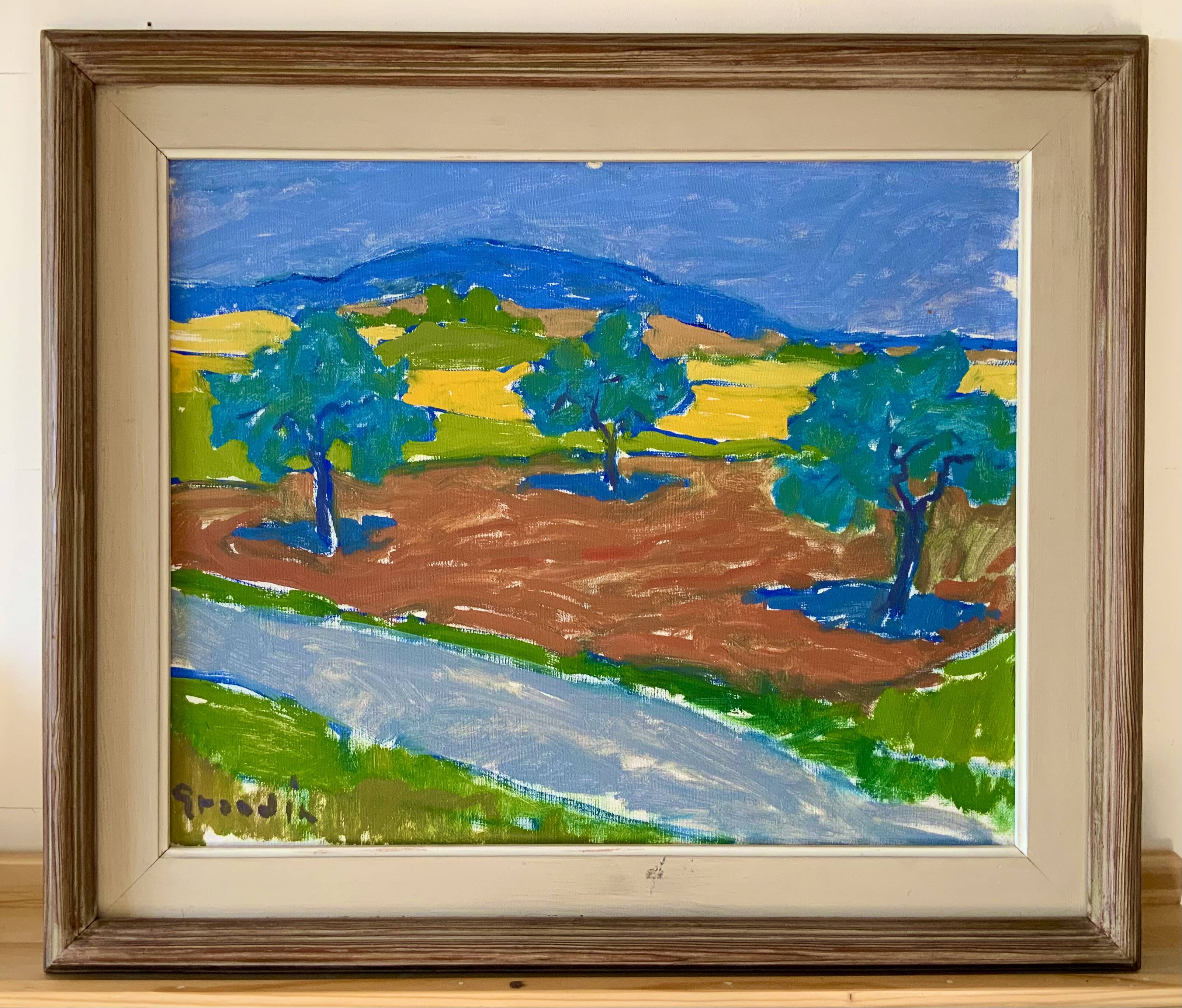 Svan Grandin (1906- 1982) Vintage Painting Landscape, signed