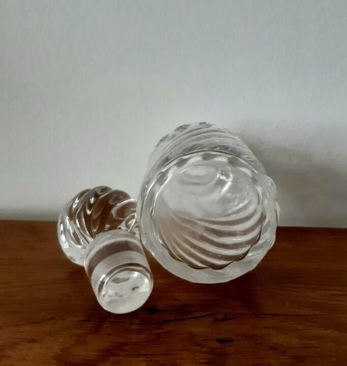 Trio de flacons cristal Baccarat modèle Bambou , vers 1910