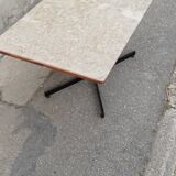 Vintage beige marble coffee table