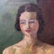 Female nude painting, oil on canvas