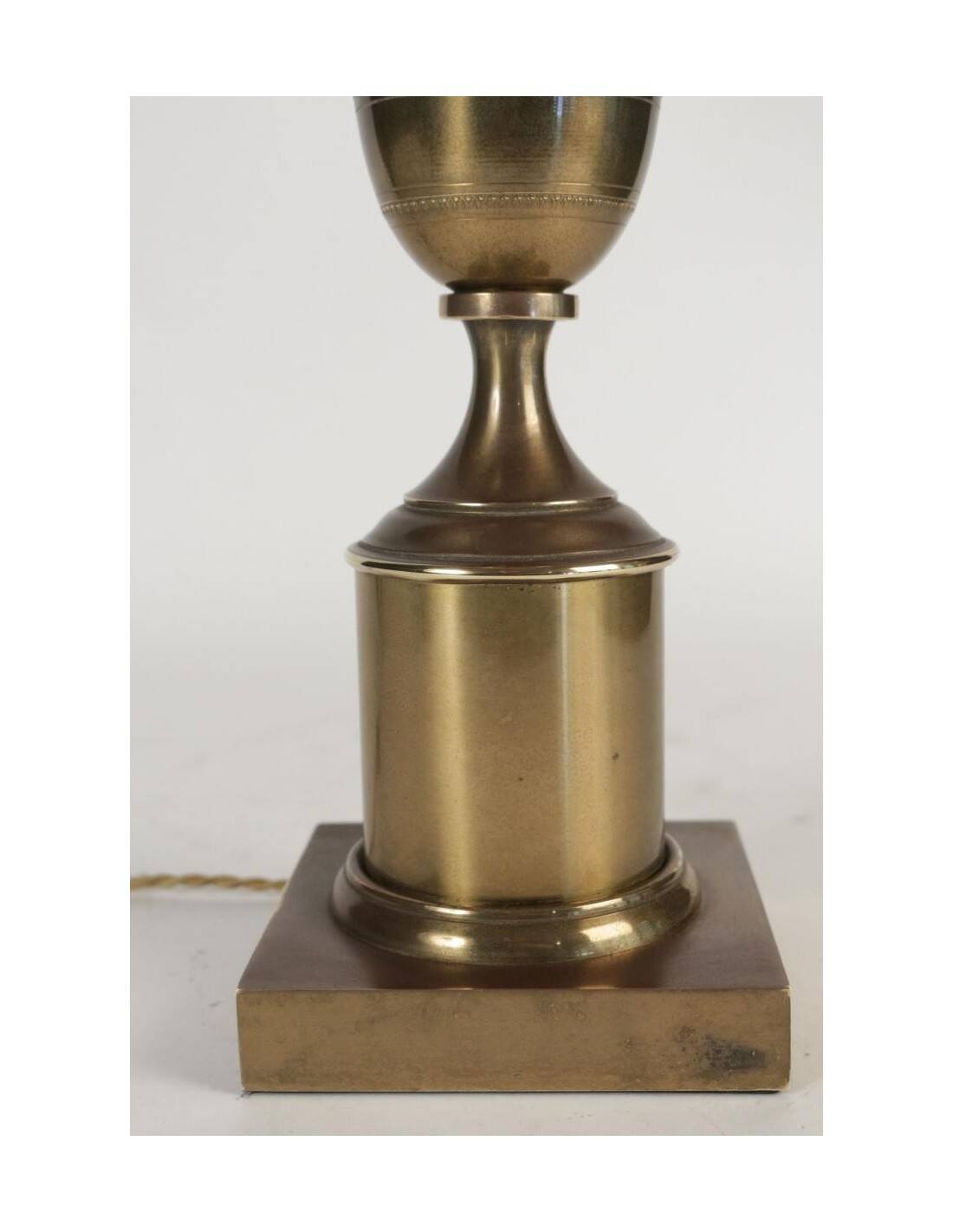 1960s table lamp in brass and red resin