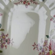2 antique Longchamp dishes with daisies in polychrome ironstone.
