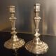 Regency candle holders in gilded bronze