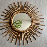Rattan sun mirror