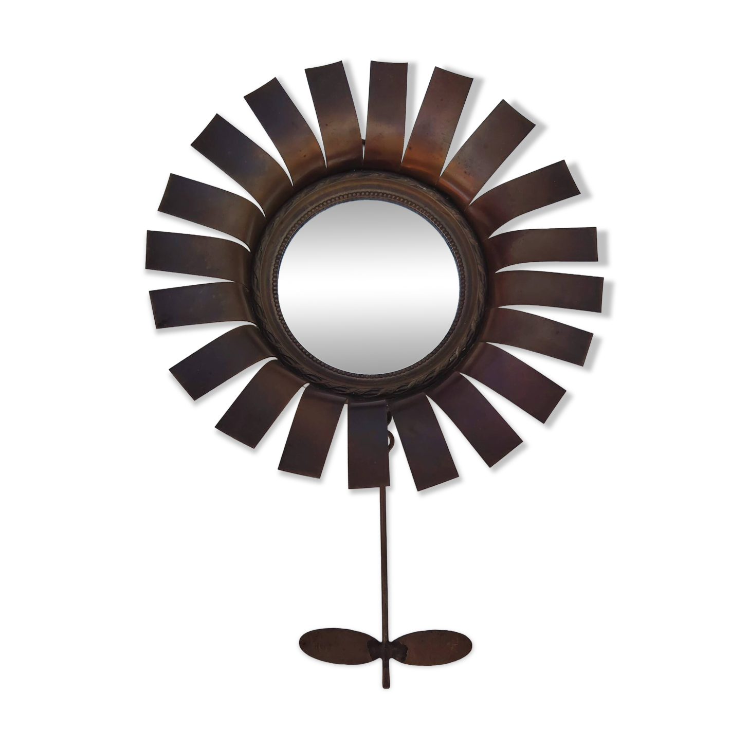 Flower wall mirror, Jean Vinay, 1960s design