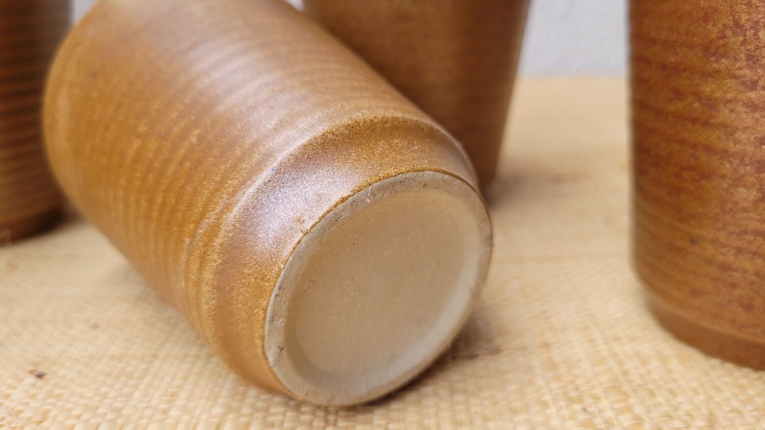 70's stoneware glasses