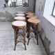 Set of 8 Baumann bistro bar stools.