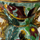 Cerdazur Monaco vase in ceramic with fish decoration