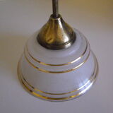 Suspension in brass and glass opaque Netherlands 1960s/1970s