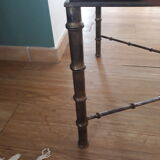 Coffee table "bamboo" in aged bronze