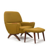 "Geisha" banana sofa and lounge chairs-set by Leif Hansen c.1960