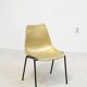 Vintage golden molded stacking chair from Hiller, Germany