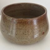 Glazed pottery water butter dish