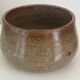 Glazed pottery water butter dish