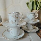 6 fine porcelain coffee cups