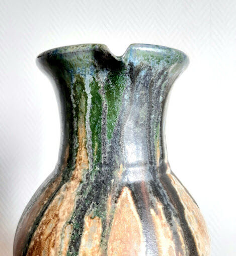 Ceramic pitcher signed vintage