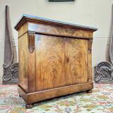 19th Century Restoration Period Flamed Mahogany Sideboard with Crosses