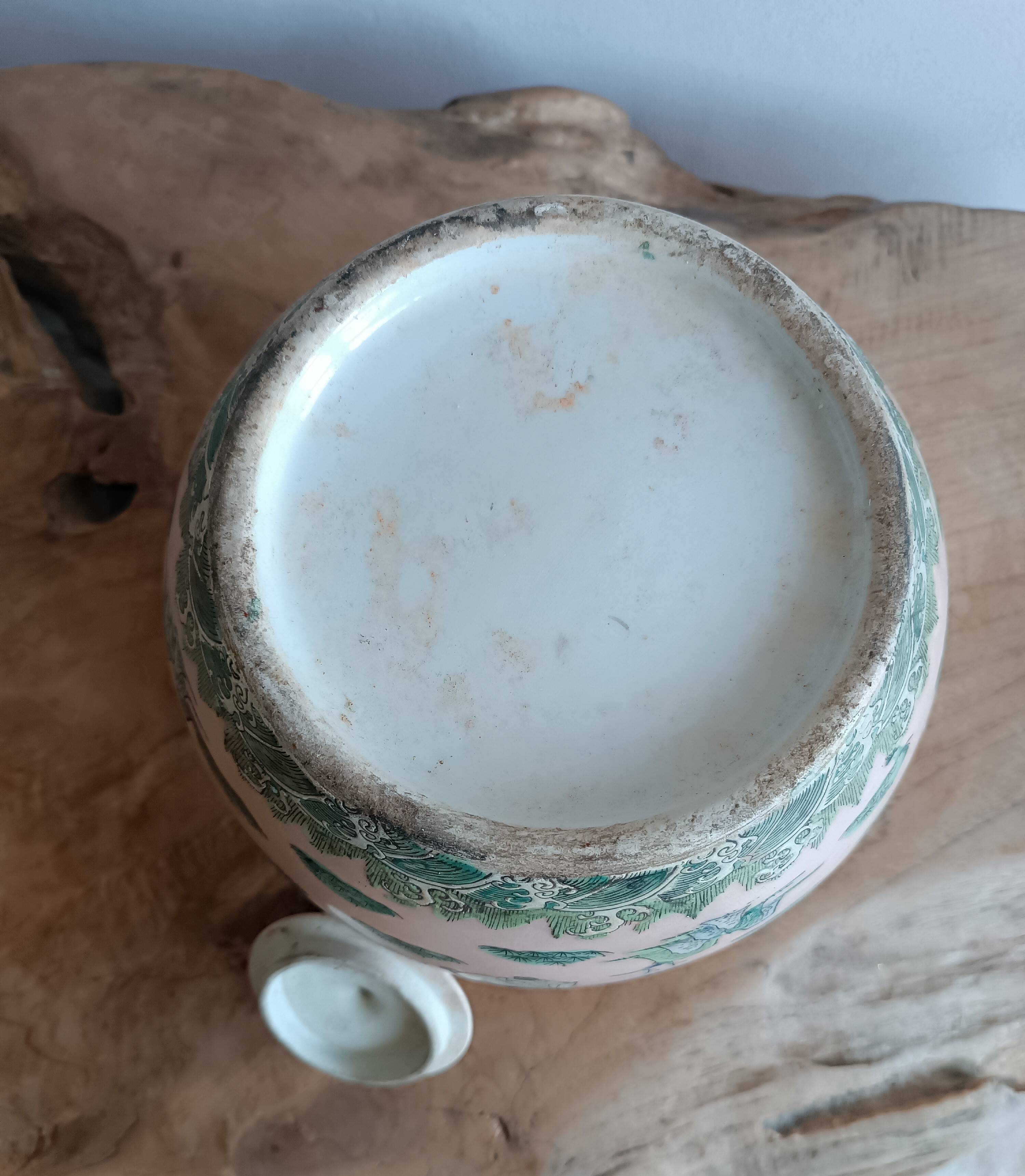 Polychrome enameled porcelain ginger jar China