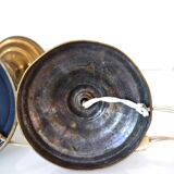 Deux pieds de lampes bougeoir et pique cierge anciens