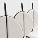 Set of 6 brutalist wrought iron and alcantara chairs from 1990.