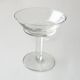 6 old champagne glasses vintage model glass square feet design