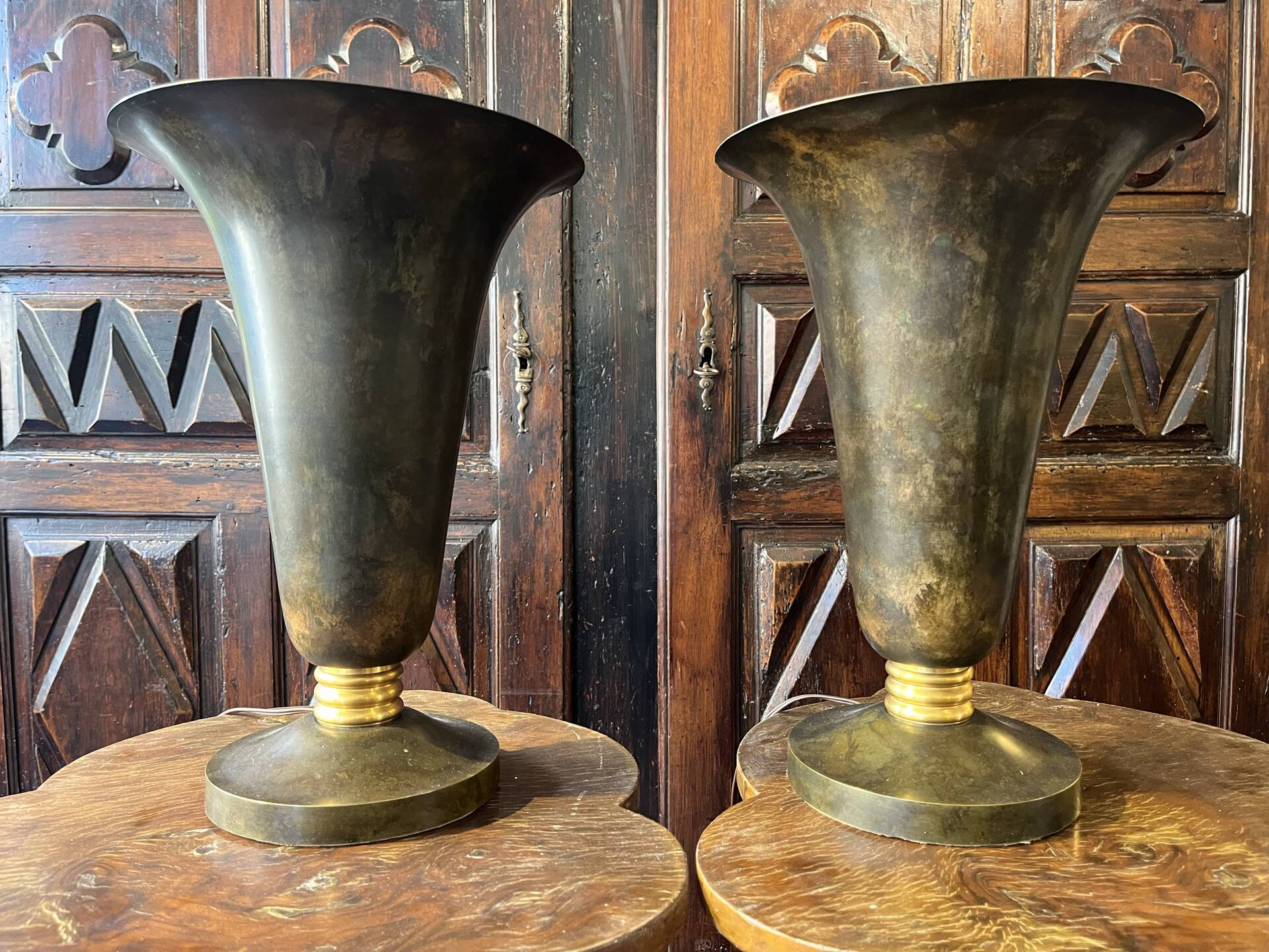Beautiful pair of Art Deco lamps from the 1930s.