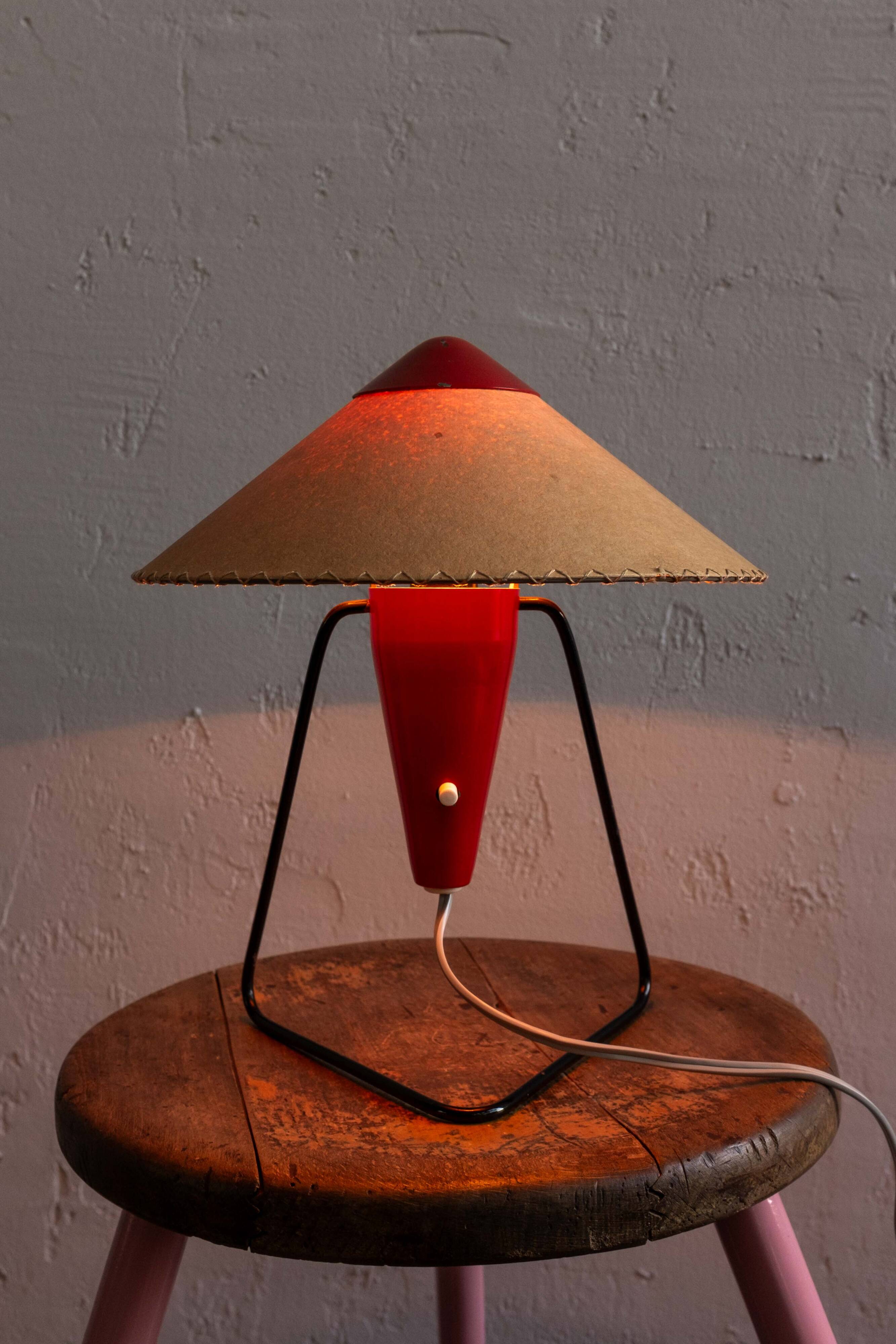 Mid Century Czech Table Lamp by Helena Frantova for Okolo, 1950s
